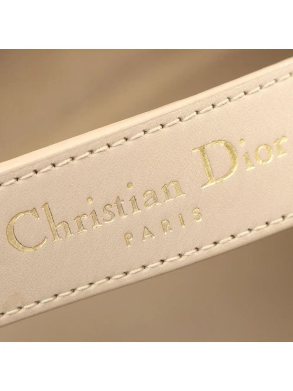 Dior Tote Toujours Large Micro Cannage Beige Leather